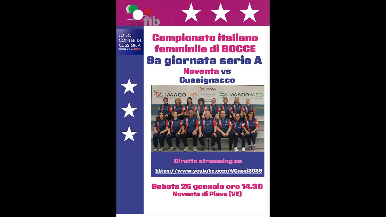 9a di Campionato NOVENTA - CUSSIGNACCO  25/01/2026 1a parte