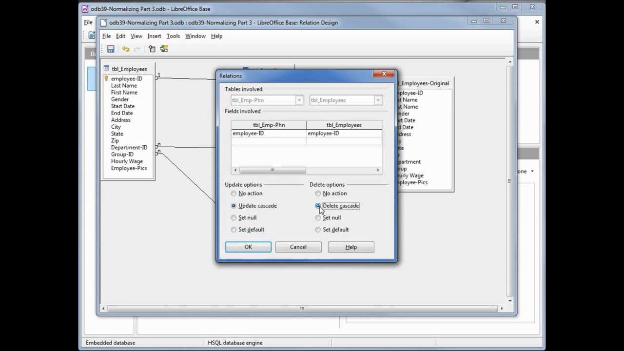 LibreOffice Base (39) Normalizing Part 3
