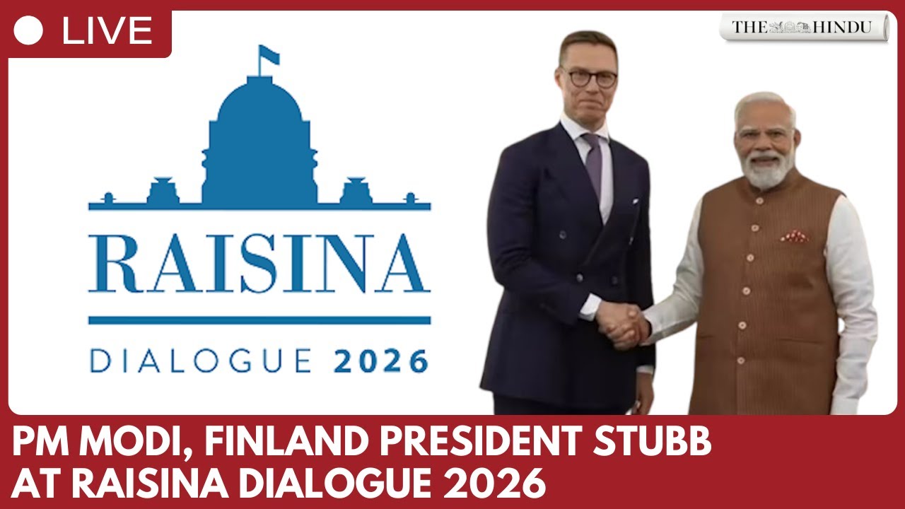 PM Modi and Finland President Stubb attend the inauguration session of Raisna Dialogue 2026