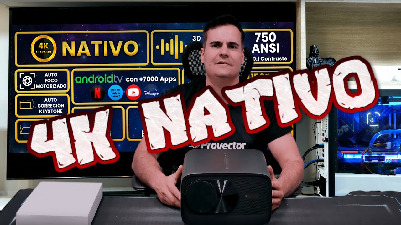 Proyector 4K Nativo ( IMPRESIONANTE ) 3840x2160 pixeles de resolución NATIVA 4K Luximagen APK01