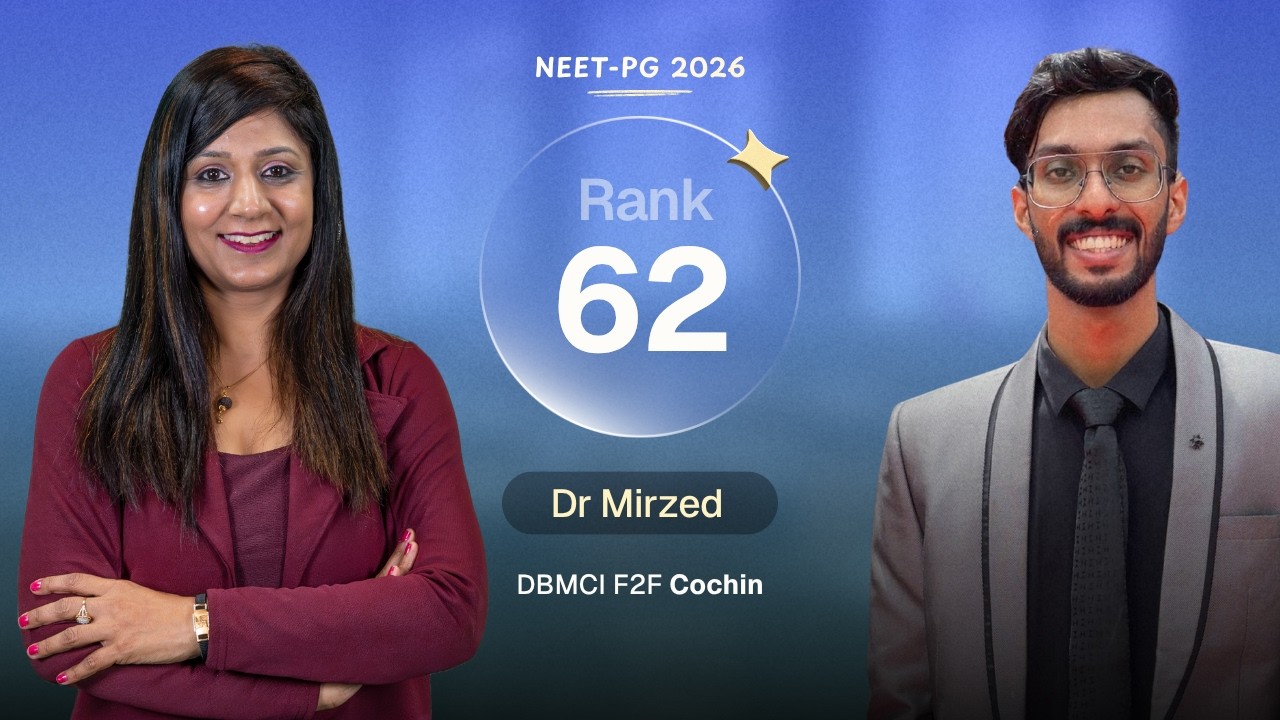 What Took Dr. Mirzed Mohammed to AIR 62 in NEET PG 2026? | LIVE with Dr. Niha Aggarwal | DBMCI One