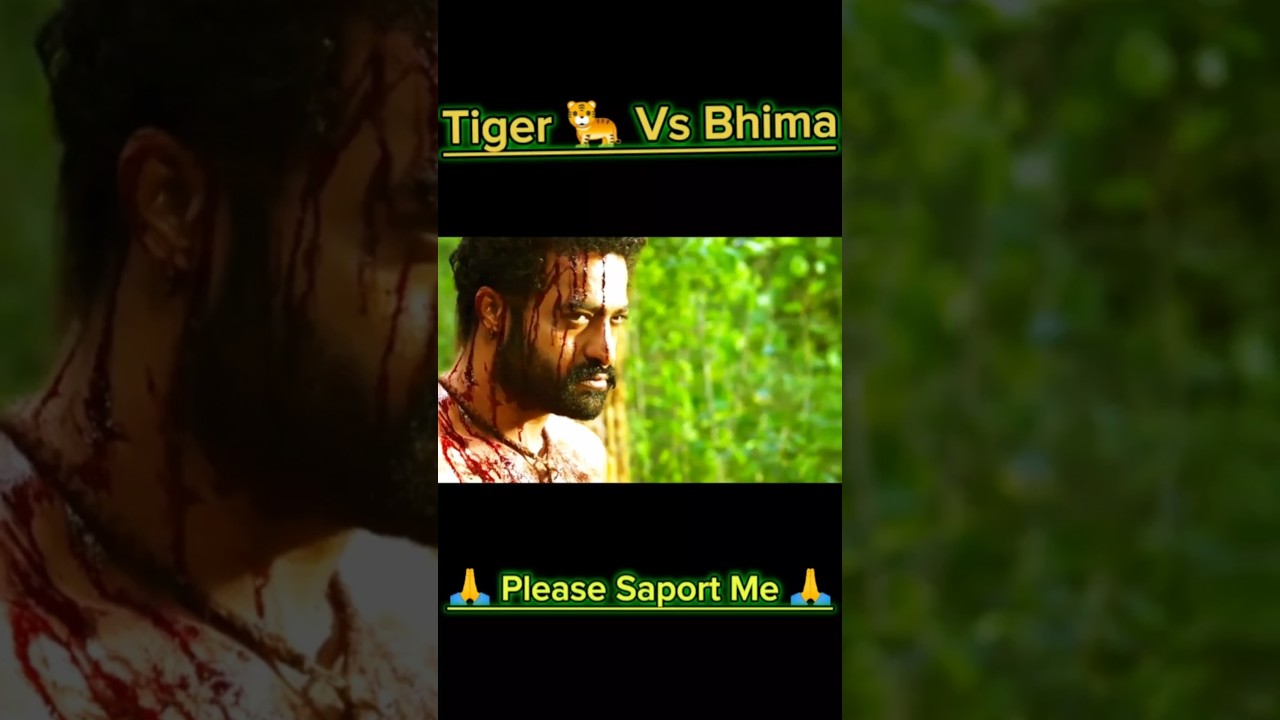 Tiger 🐅 Vs Bhima jar NTR RRR movie action seen 🔥