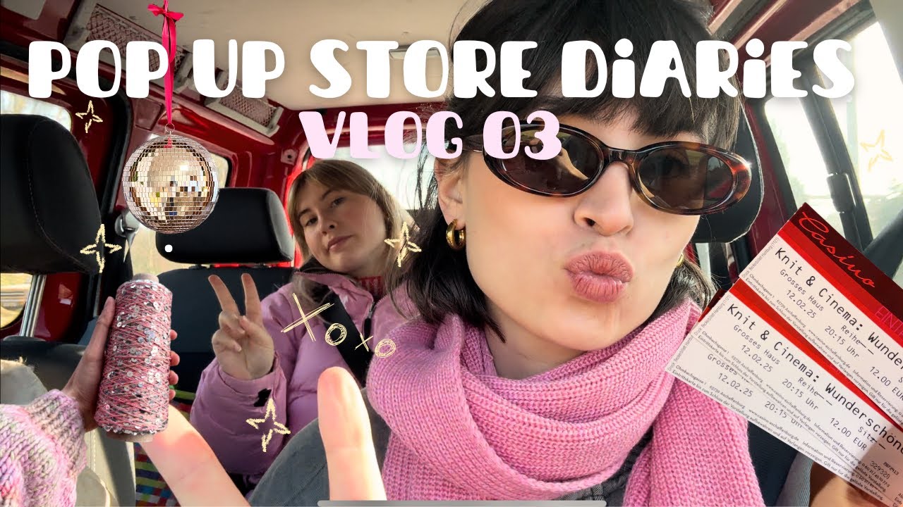 Stricken im Kino, Pop Up Store Tagebuch, neue Produkte nähen und small Business Alltag