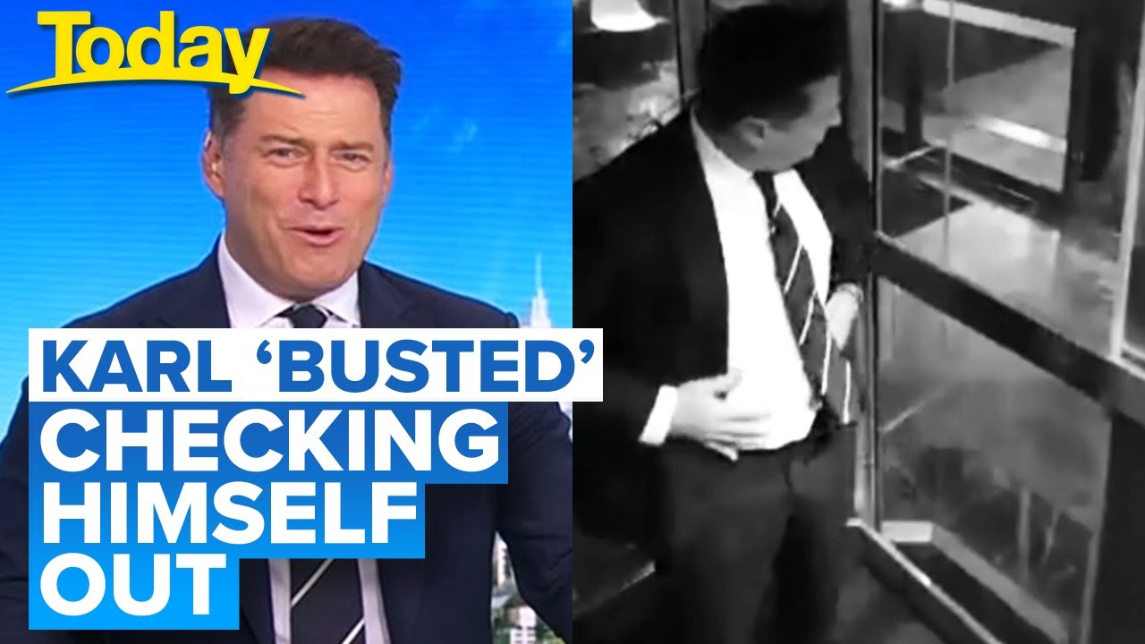 Karl 'caught' on camera checking himself out | Today Show Australia