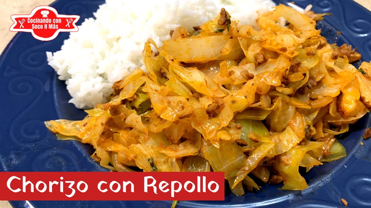 Chorizo con Repollo Guisado Delicioso | Repollo con Chorizo Receta Fácil | Receta de Col