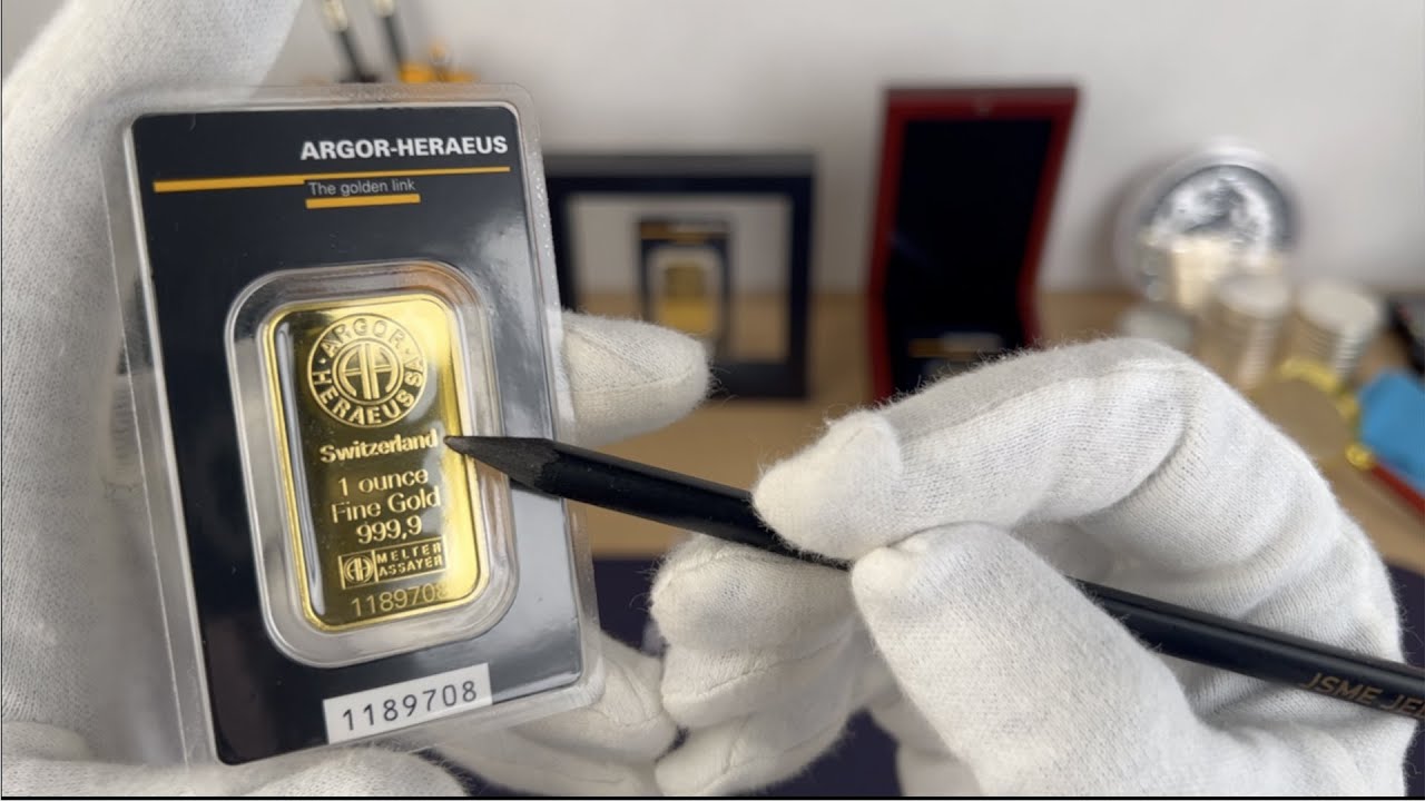 Unce nejčistšího zlata ze Švýcarska - Argor Hereaus 1 oz (31,1g)