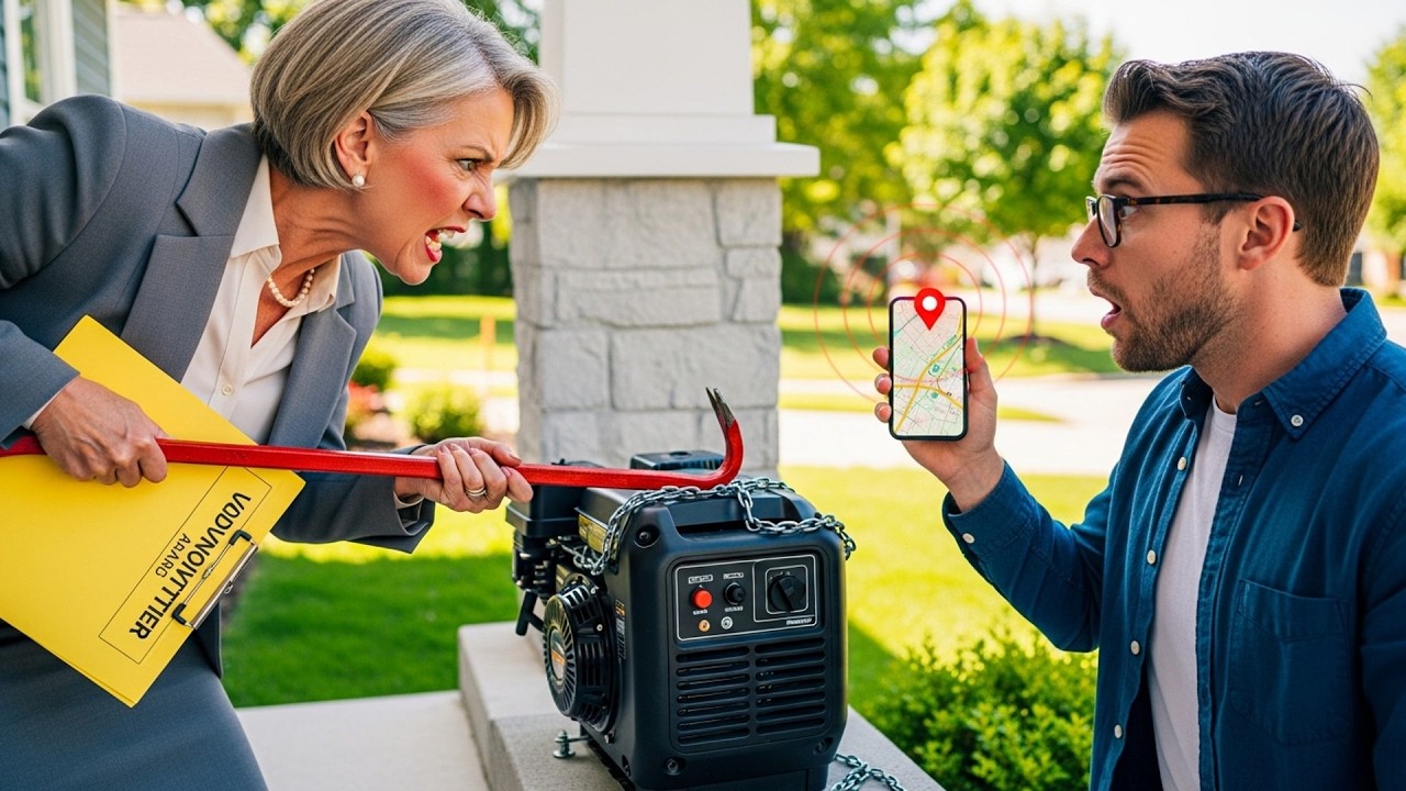 HOA Took My Generator From My Porch, Found It Destroyed In Their Shed With GPS Still Pinging