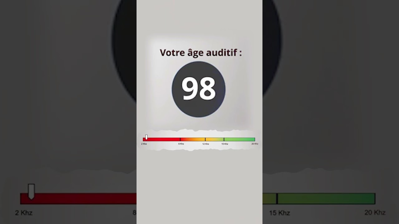 Quel &acirc;ge ont tes oreilles ? 👂 Test auditif 🫨 #test #audition #choque