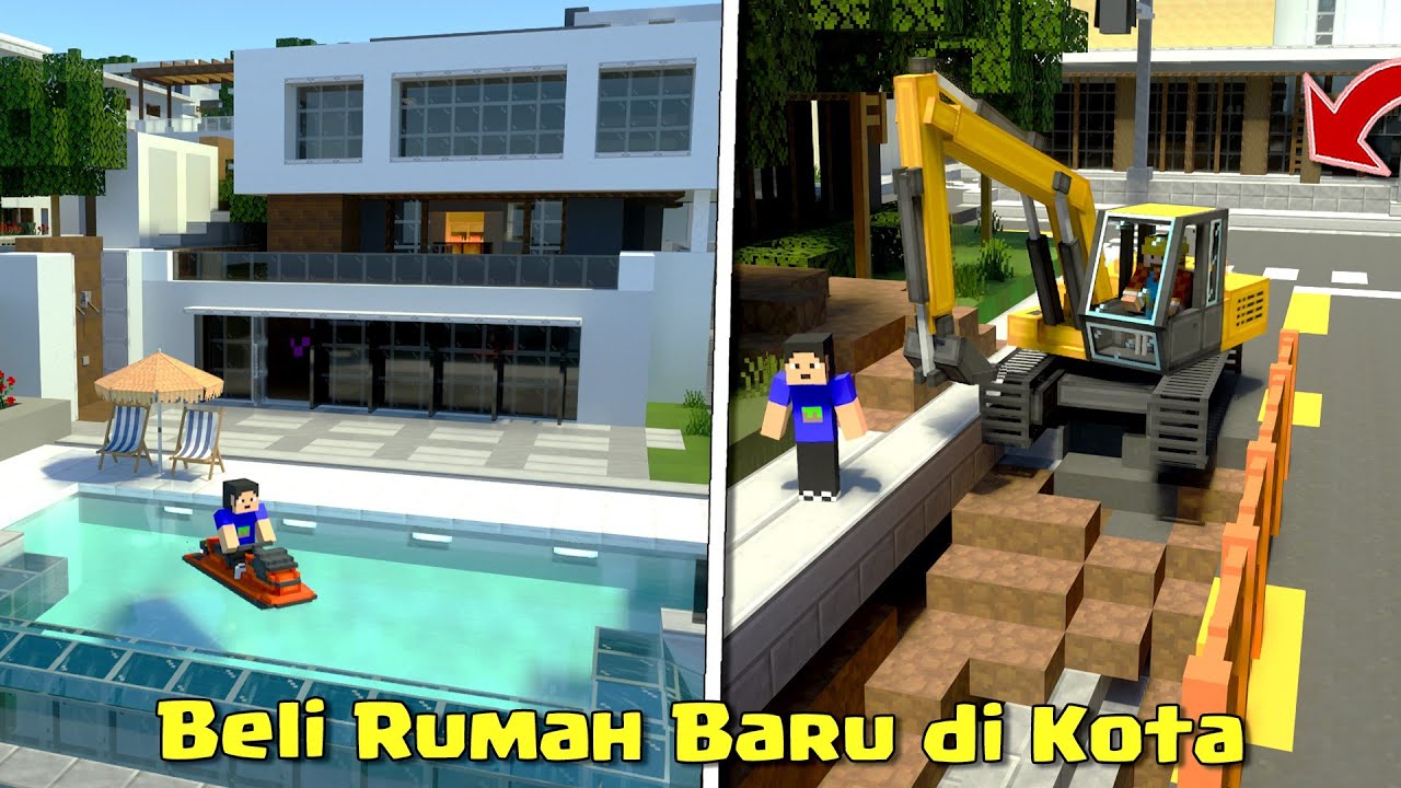 Jalan Jalan di Kota Baru dan Beli Rumah Mewah di MCPE