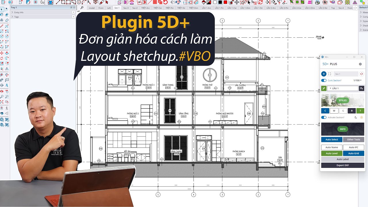LAYOUT SKETCHUP - Giới thiệu plugin 5D+