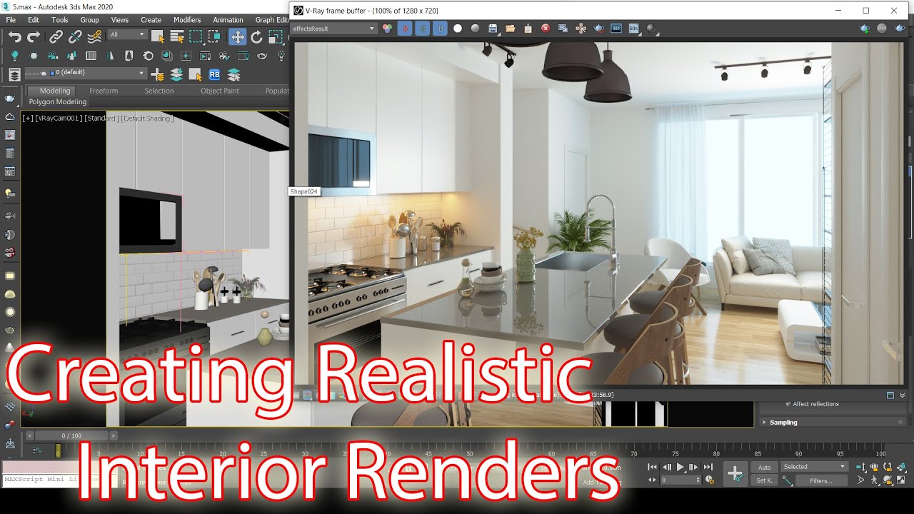 Amazing Realistic Interior lighting and rendering tutorial - 3ds max vray