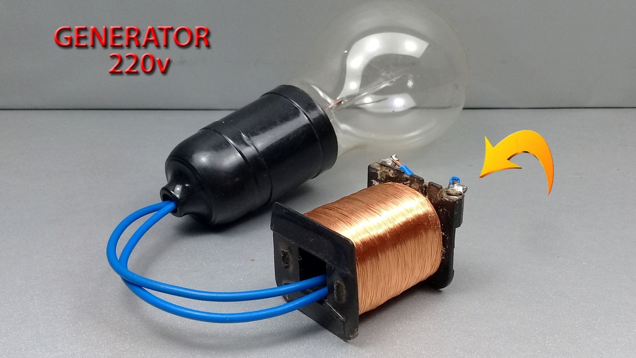 New Experiments free Electricity energy generator 220v.AC From copper wire 100%