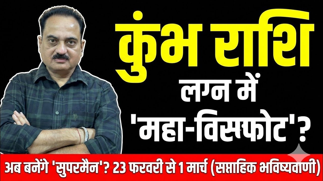 Kumbh Rashi: 23 फरवरी से 1 मार्च | लग्न में 'पंचग्रही योग'! | अब बनेंगे 'सुपरमैन'? | Aquarius