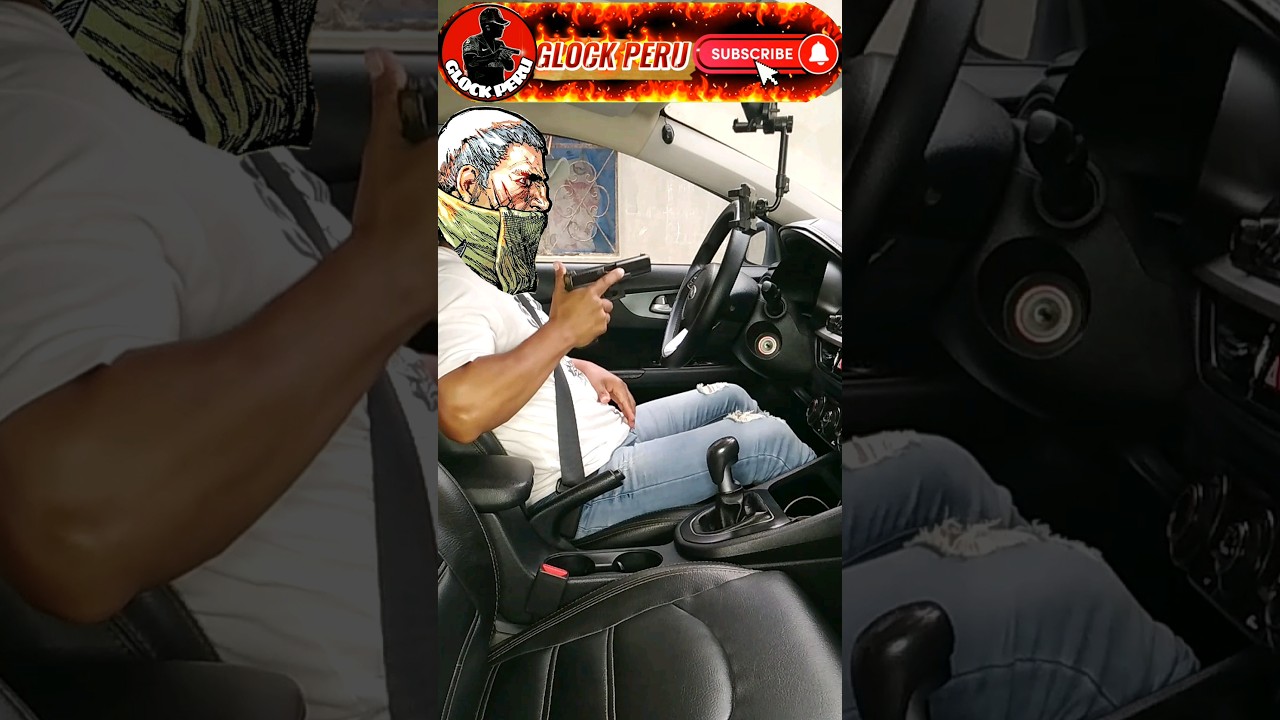 Evita asaltos dentro de tu auto con la Glock17 portacion interna #pistolas #armas #glock #accion