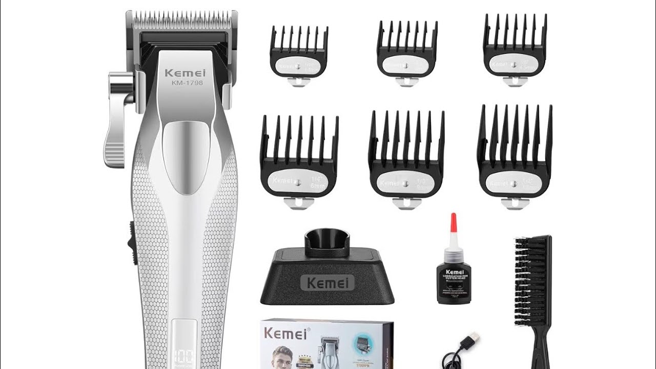 Kemei KM-1798 Clipper Unboxing | Full Metal Body • 3000mAh • Barber Review