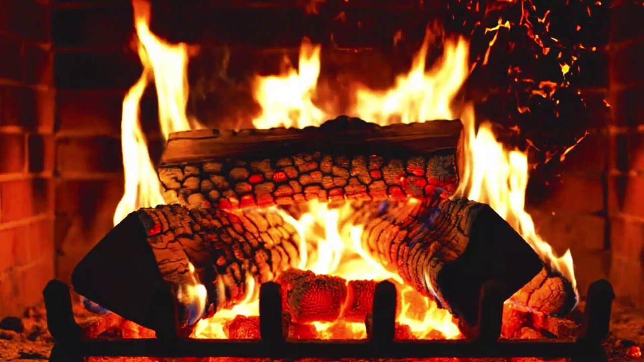 🔥Night Fireplace Ambience 🌙 Warm Fire Sounds for Calm & Relaxation