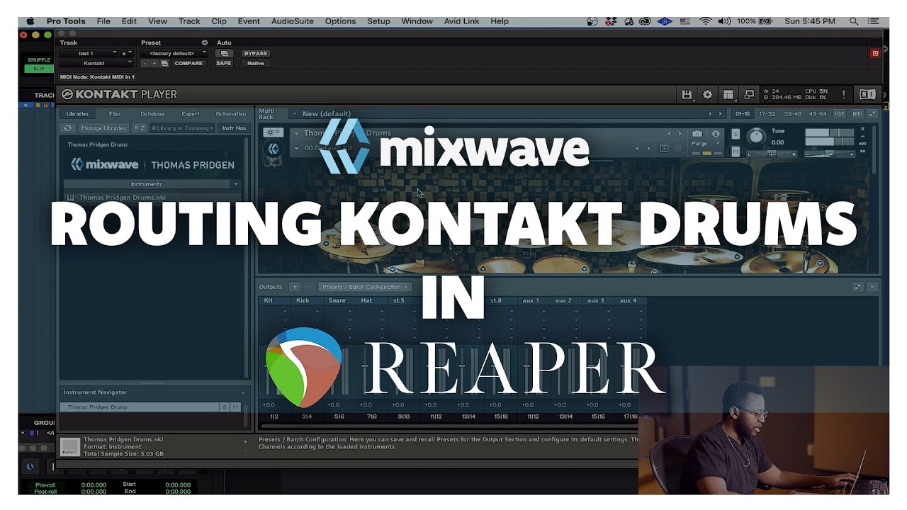 Routing Kontakt Drums in Reaper // MixWave Tutorials