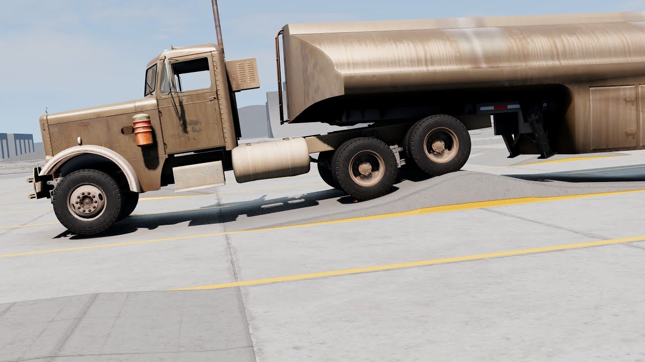 BeamNG Drive - 1955 Peterbilt 281 (Duel Truck) Suspension Testing
