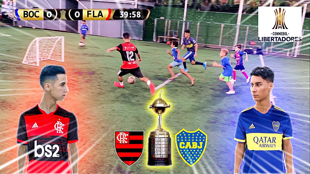 FLAMENGO vs BOCA JUNIORS FINAL JOGO 5 vs 5 COPA LIBERTADORES DESAFIOS DE FUTEBOL ‹ Rikinho ›