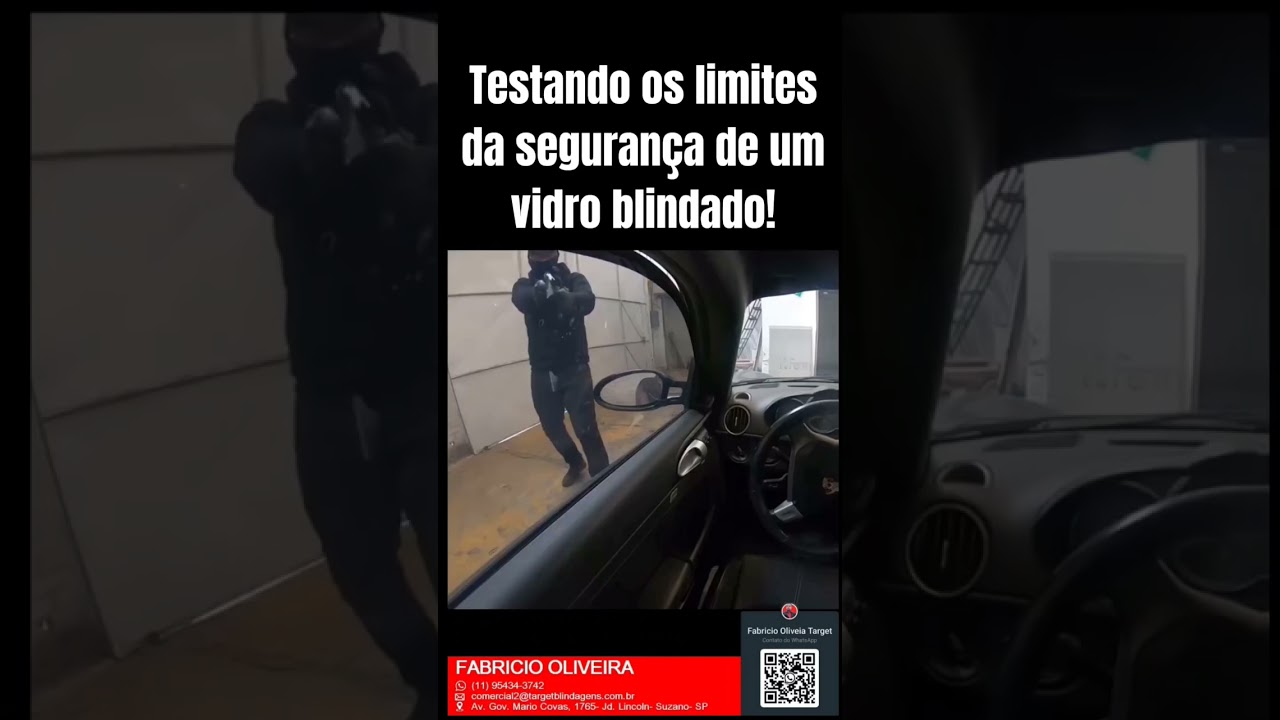 Testando os limites da seguran&ccedil;a com esse vidro blindado incr&iacute;vel! 💪🔒 #Seguran&ccedil;aEmPrimeiroLugar