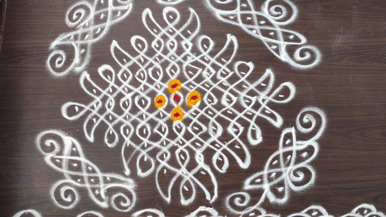 Live Rangoli Design 🌸 Easy Morning Rangoli | Daily Rangoli for Beginners