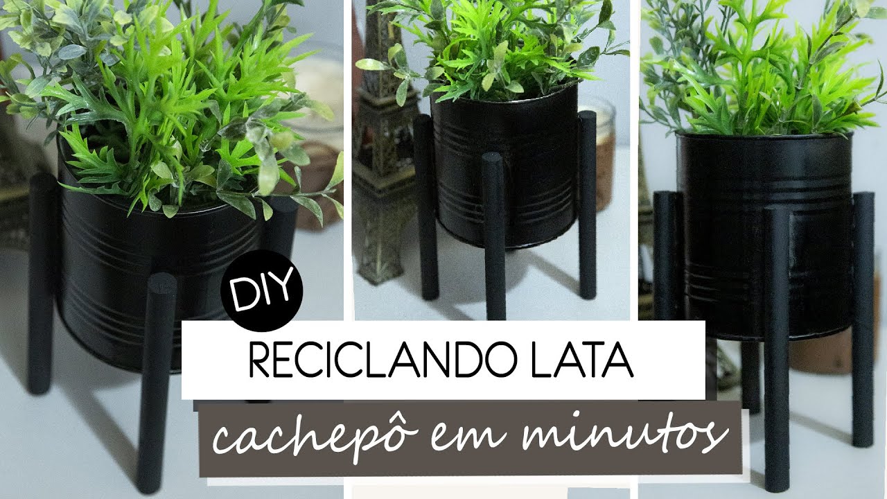 RECICLANDO LATA! CACHEPÔ INCRÍVEL pronto em minutos | Você Organiza