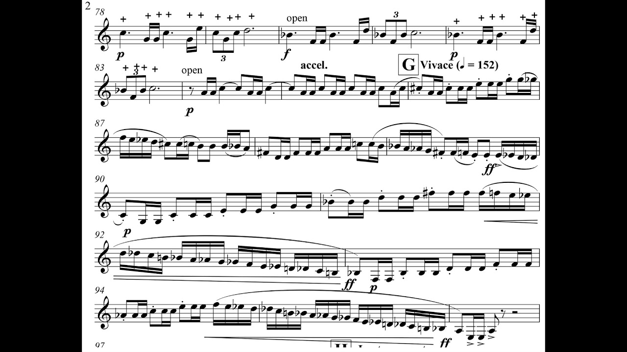 Malcolm Arnold - Fantasy for Horn, Op. 88 (1966) [Score-Video]