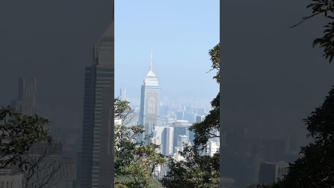 The Towering Skyscrapers and lush greenery in Hk