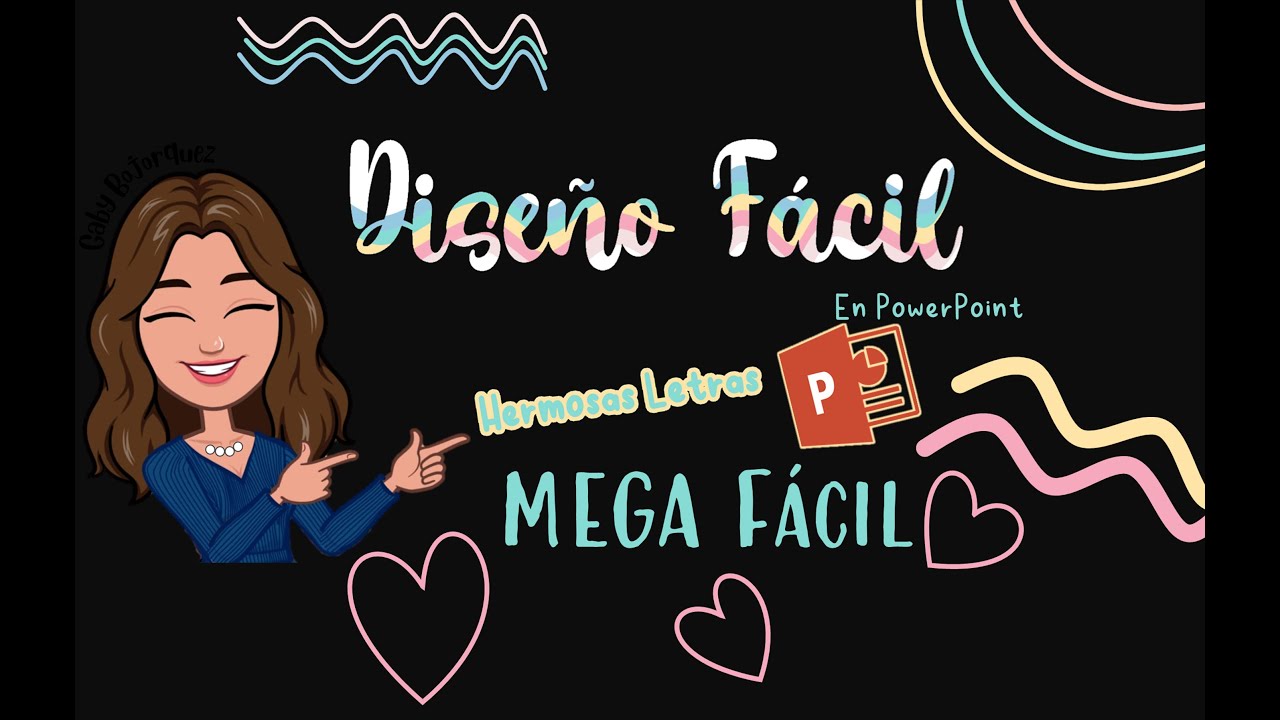 😍Letras con Colores en curvas✨ con PowerPoint MEGA Fácil 🌈💖🥰Tendencia 2021😎
