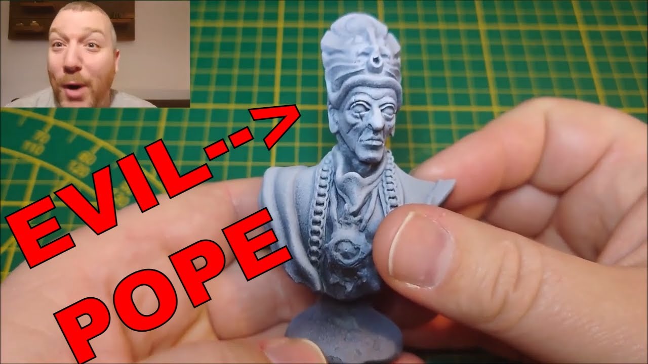 I painted the black eyed pope of no hope!