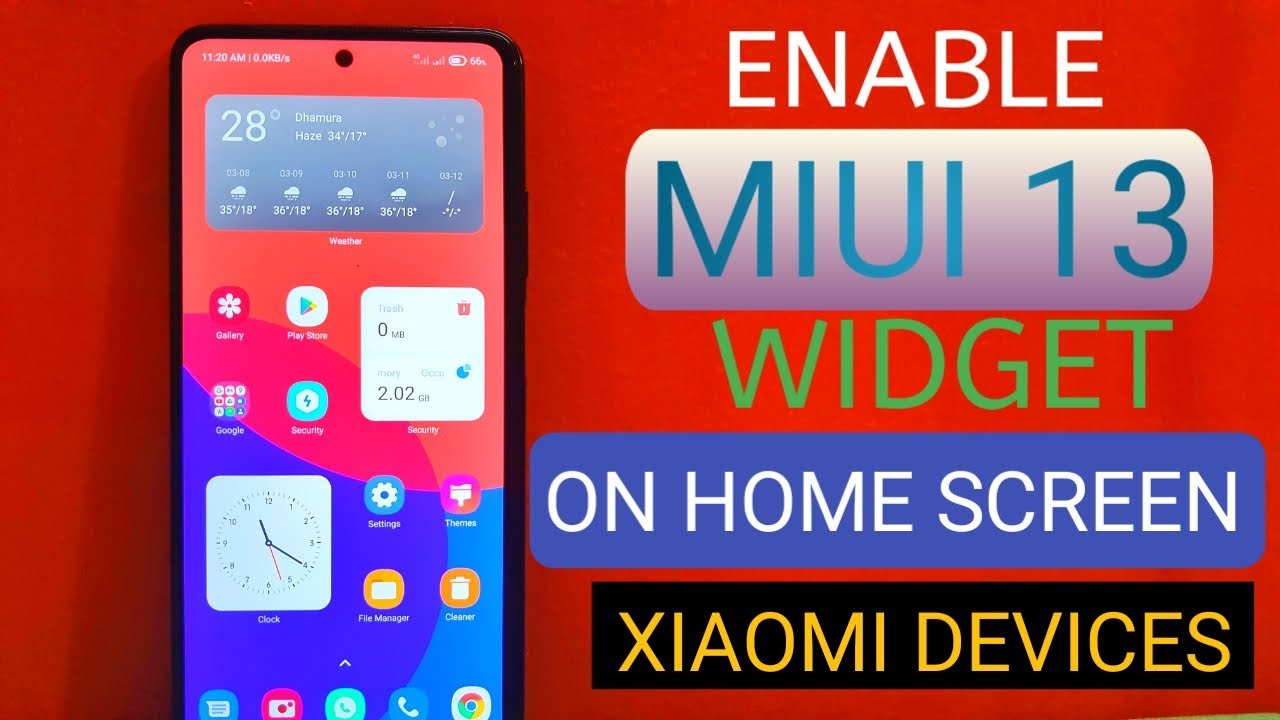 ENABLE MIUI 13 DYNAMIC WIDGETS ON HOME SCREEN ON ANY XIAOMI DEVICES | INSTALL MIUI 13 WIDGET