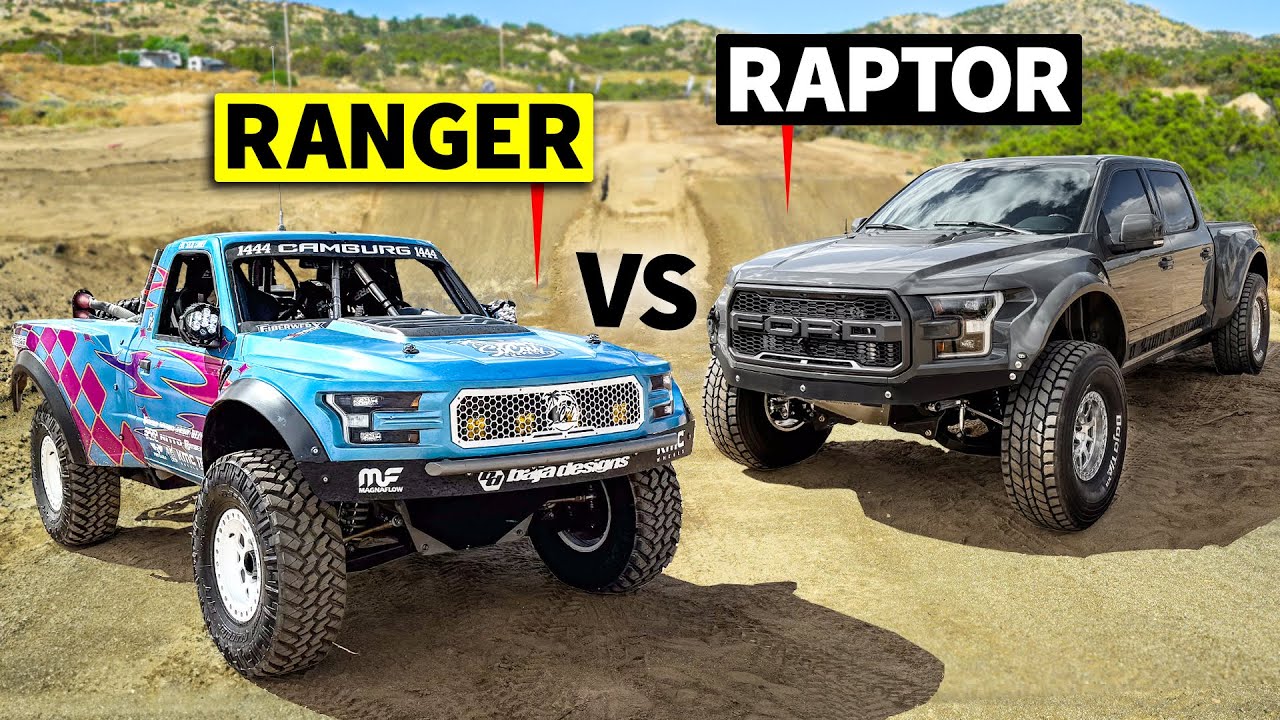 Battle of the @Kibbetech Builds! 1250hp Twin Turbo V8 Raptor vs Ranger Edge in Dirt Drag Racing