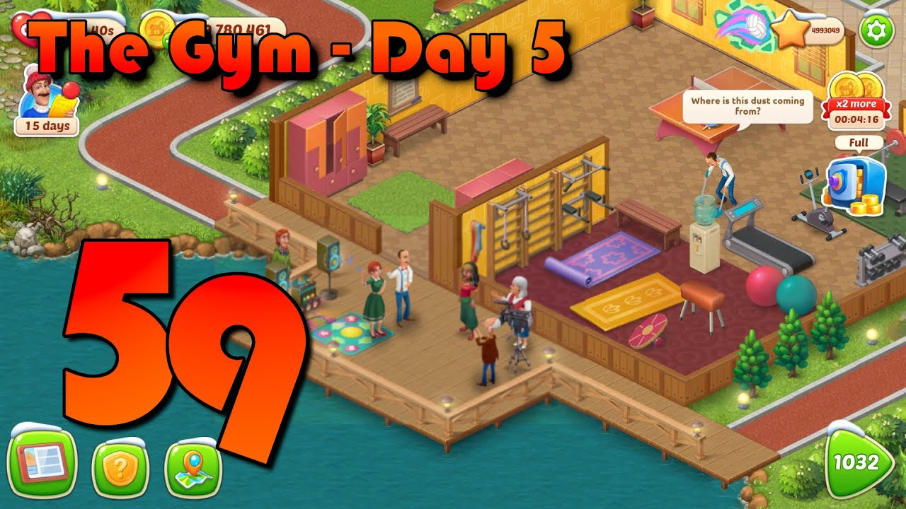 Playrix Homescapes - The Gym Day 5 - Lake House Part 59 -  Lets Play Match 3 Mobile Games