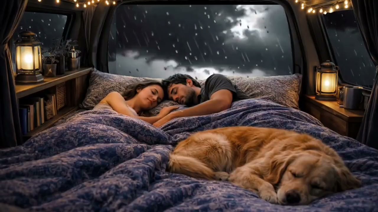 Heavy Rain in Car | Relaxing Sleep Sounds 🌧️ Heavy Rain Car Sleep Sounds