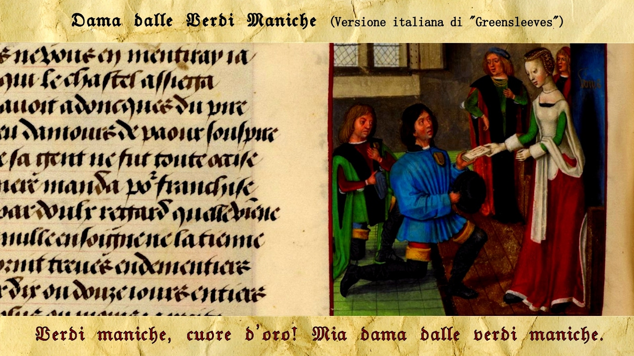 Dama dalle verdi maniche (Original Italian version of 'Greensleeves')