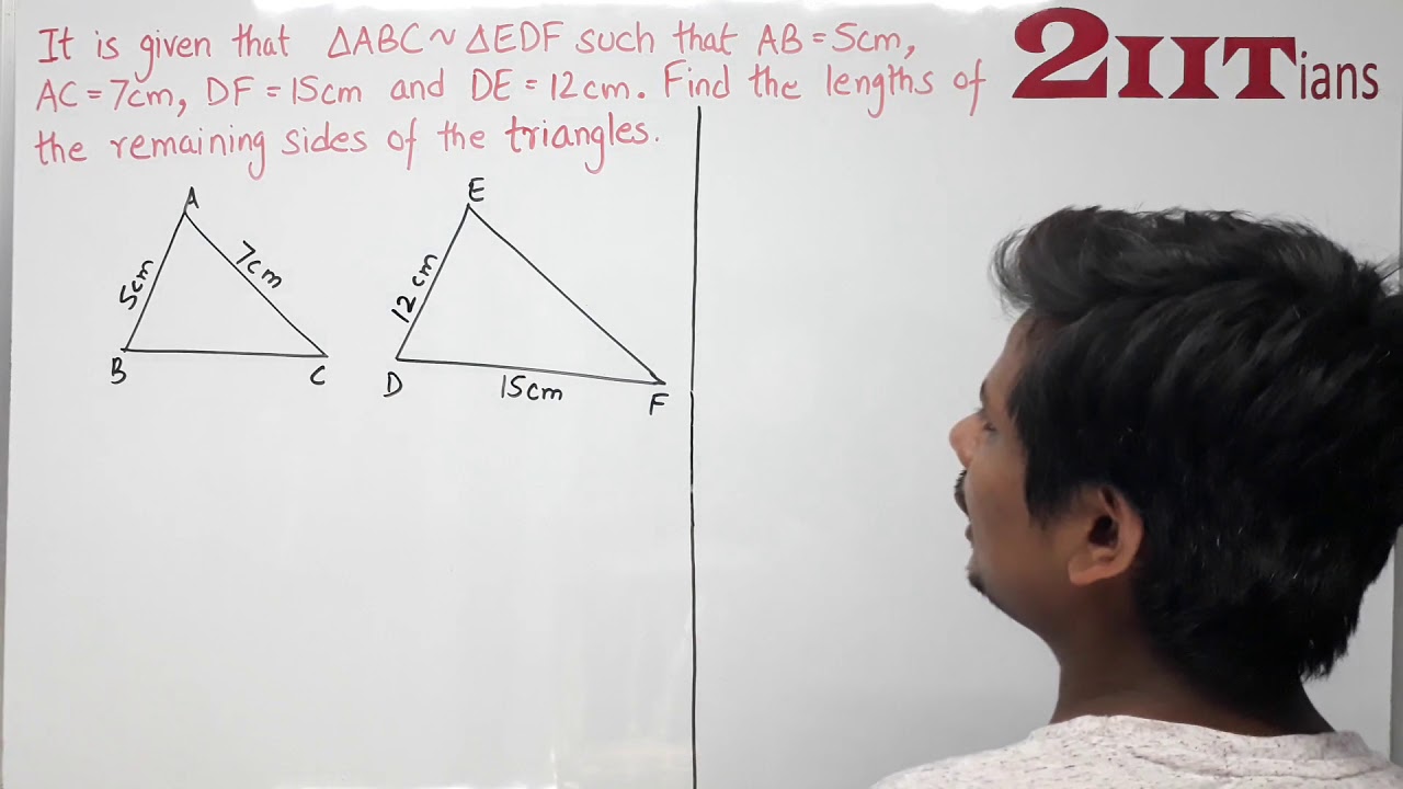 SIMILARITY Exercise 13.1 Q 5 Class X ICSE |IIT JEE It is given that ∆ABC ~ ∆EDF AB = 5 cm, AC = 7 cm