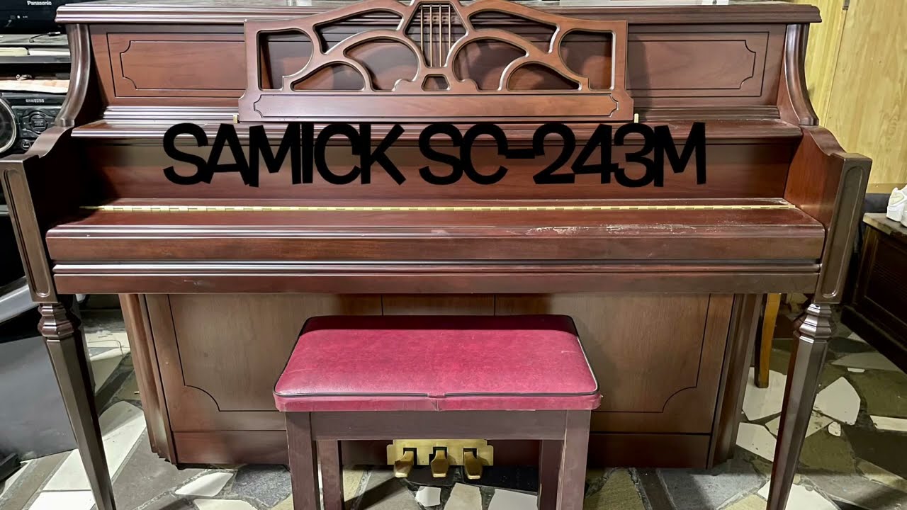 SOLD : SAMICK SC-243M Console Upright Piano