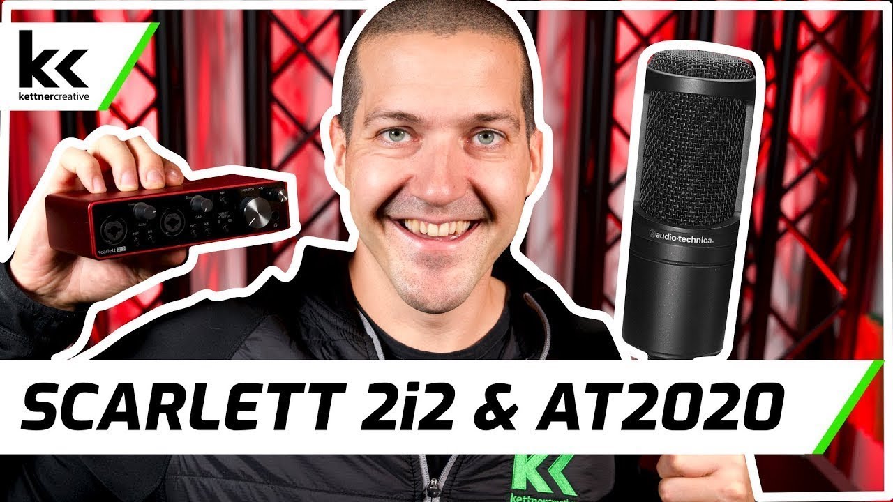 Focusrite Scarlett 2i2 и микрофон Audio Technica AT2020