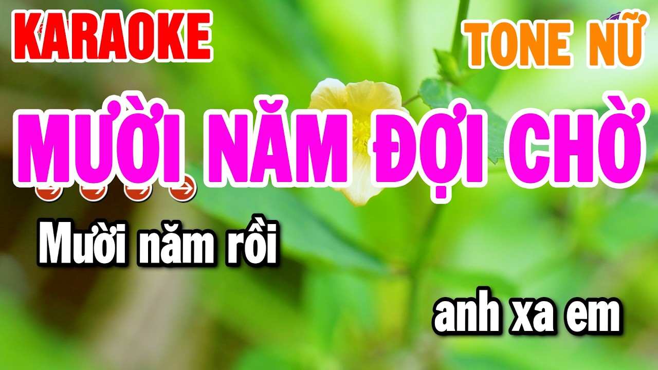 Mười Năm Đợi Chờ Karaoke Tone Nữ Nhạc Sống Cha Cha Dễ Hát | Thanh Hải Organ