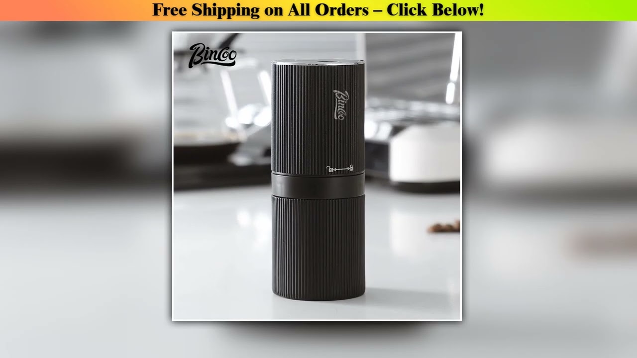 Bincoo Portable Electric Coffee Grinder Rechargeable Adjustable Mini Coffee Machine for Camping