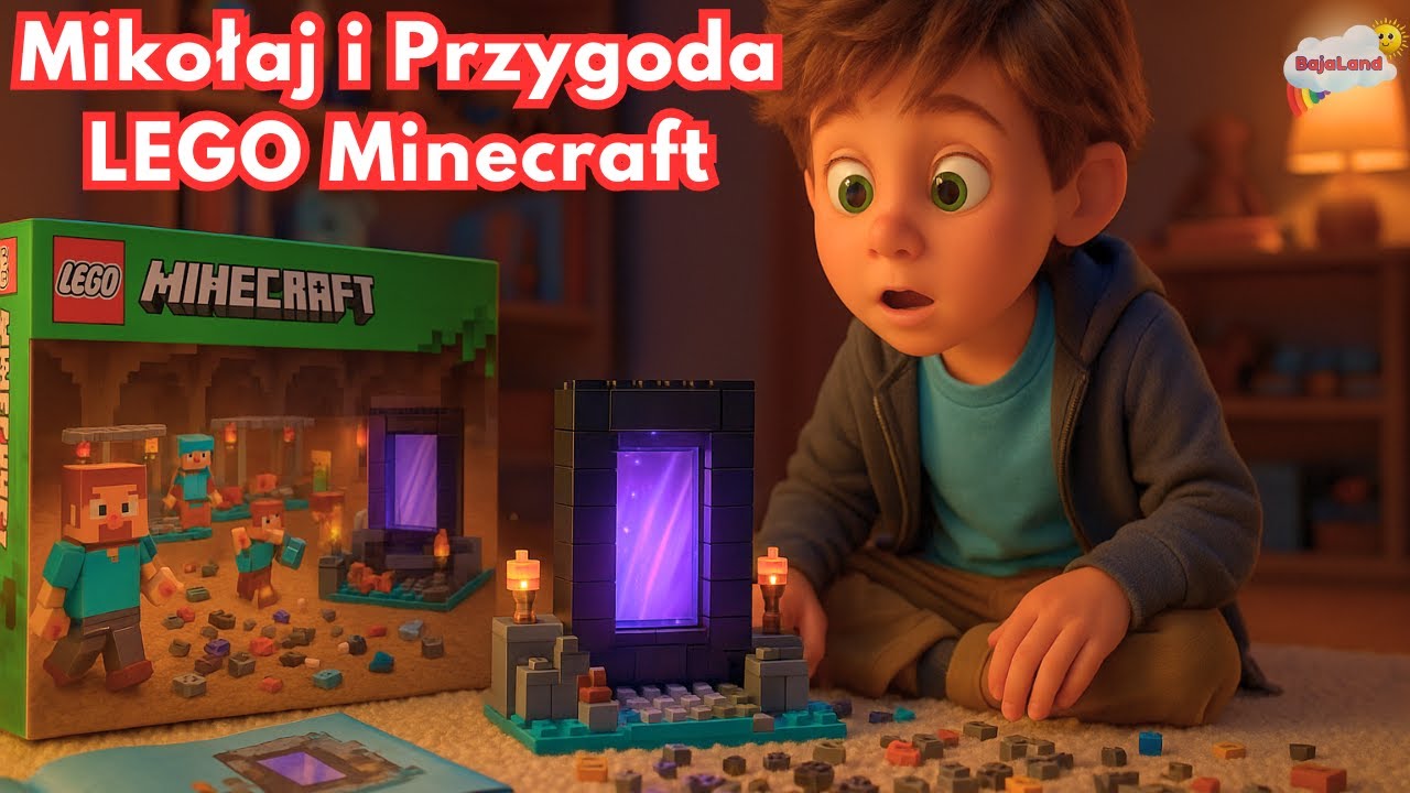 Mikołaj i portal LEGO Minecraft, który ożył. Bajka do słuchania dla dzieci na dobranoc. BajaLand