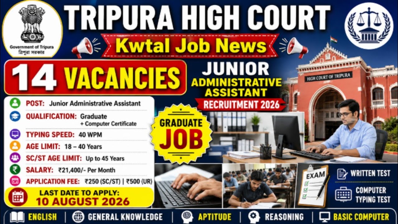 Kwtal (New) Job Notification || Tripura High Court -2026
