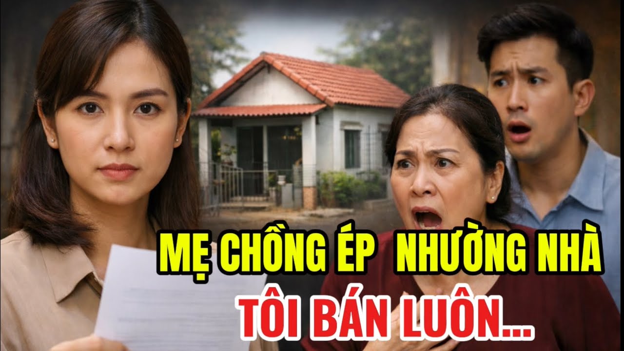 Bị mẹ chồng ép kí nhường nhà cho em chồng, ngày sang tên tôi bất ngờ bán luôn khiến cả gia đình