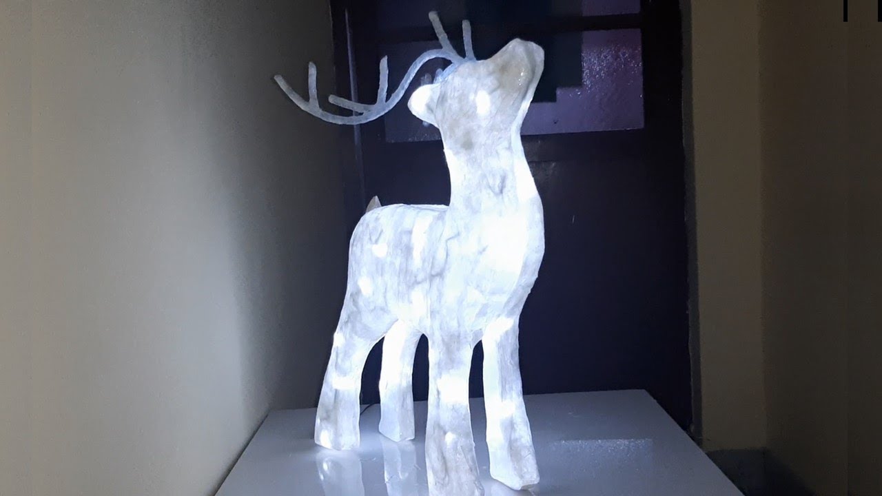 RENO NAVIDEÑO .  Reno de papel,  economico - DIY idea for Christmas.  CHRISTMAS REINDEER.
