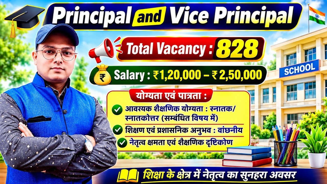 Principal & Vice Principal Recruitment 2026 | 828 Vacancies | Apply Now
