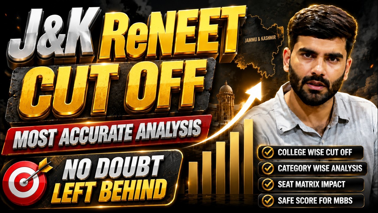J&K ReNEET 2026 Cut Off | Most Accurate MBBS & BDS Cut Off Analysis | J&K NEET Counselling