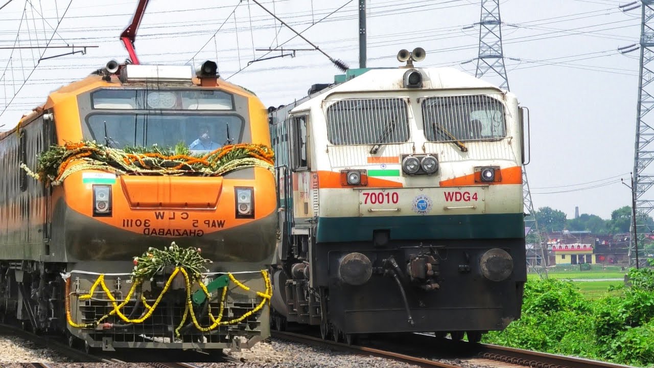 Dangerous Crossing at 130kmph by Amrit Bharat+Brahmaputra+Vasco SF+Vikramshila SF - Indian Railways