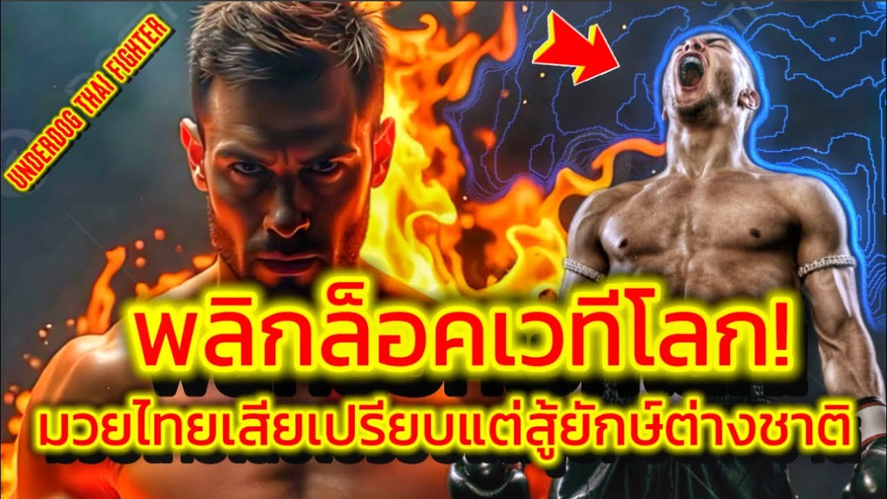 ไฟต์เดือด! มวยไทยกระหน่ำเข่า ยักษ์ต่างชาติตัวใหญ่ไม่รอด Muay Thai Underdog Destroys Foreign Giant 