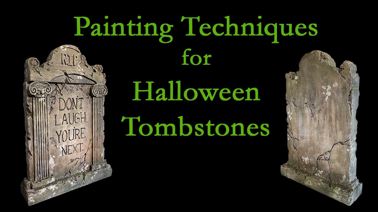 Painting Techniques for Halloween Tombstones