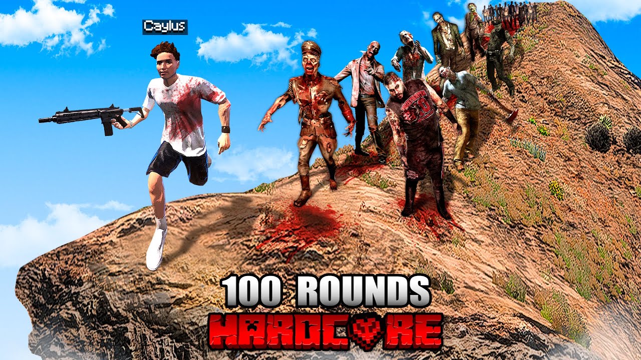 Can You Survive 100 ROUNDS Of ZOMBIES In GTA 5..? (Mods)